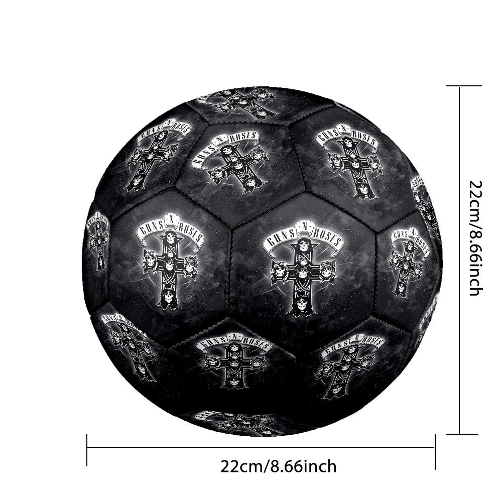 Guns N’ Roses Print Standard Size 5 Soccer Ball Durable Shock?Absorbing Ball For Training Match Outdoor Play
