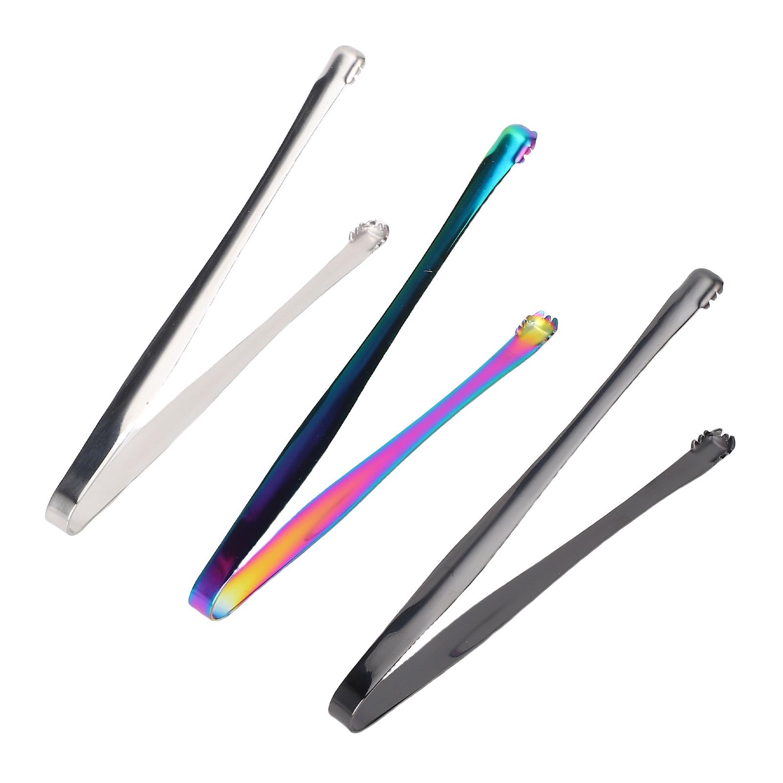 

Набор из 3 цветов, щипцы для льда из нержавеющей стали с длинной ручкой, пригодные для мытья в посудомоечной машине, щипцы для кубиков льда для кухонных яиц