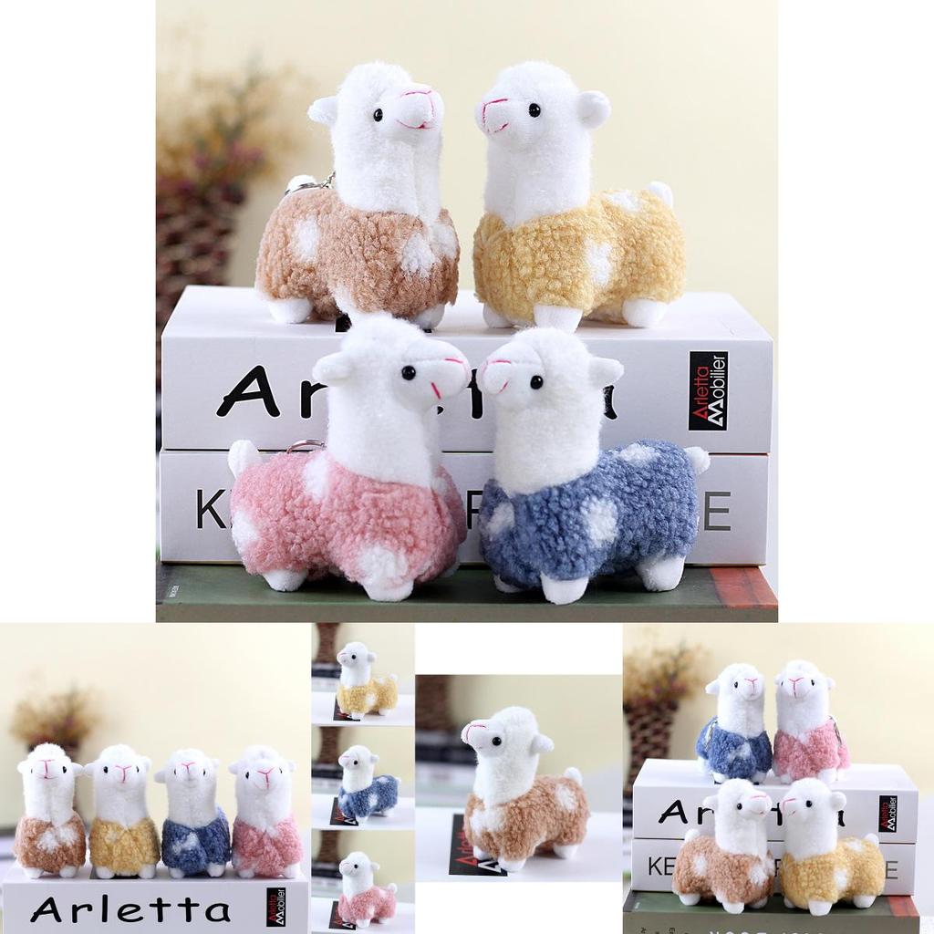 Adorable Plush Alpaca Keychain Charming Small Stuffed Toy For Bags And Gifts