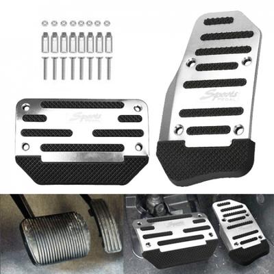 SILVER Non-Slip Automatic Gas Brake Foot Pedal Pad Cover Car Accessories USEOA