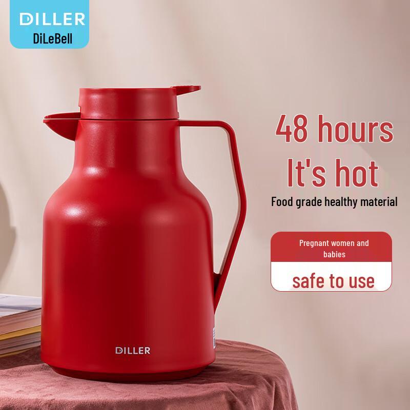 Dileber 1.5L Glass Liner Insulated Thermos