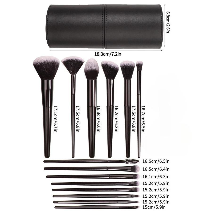 Black Makeup Brush Set Professional Super soft detail brush Blush Brush Foundation Concealer Eyeshadow Brush Women Beauty Tool