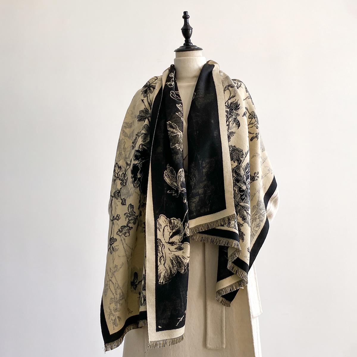 

Women S Imitation Cashmere Scarf High Luxury Winter Quality Ladies Two-Sided Pashmina