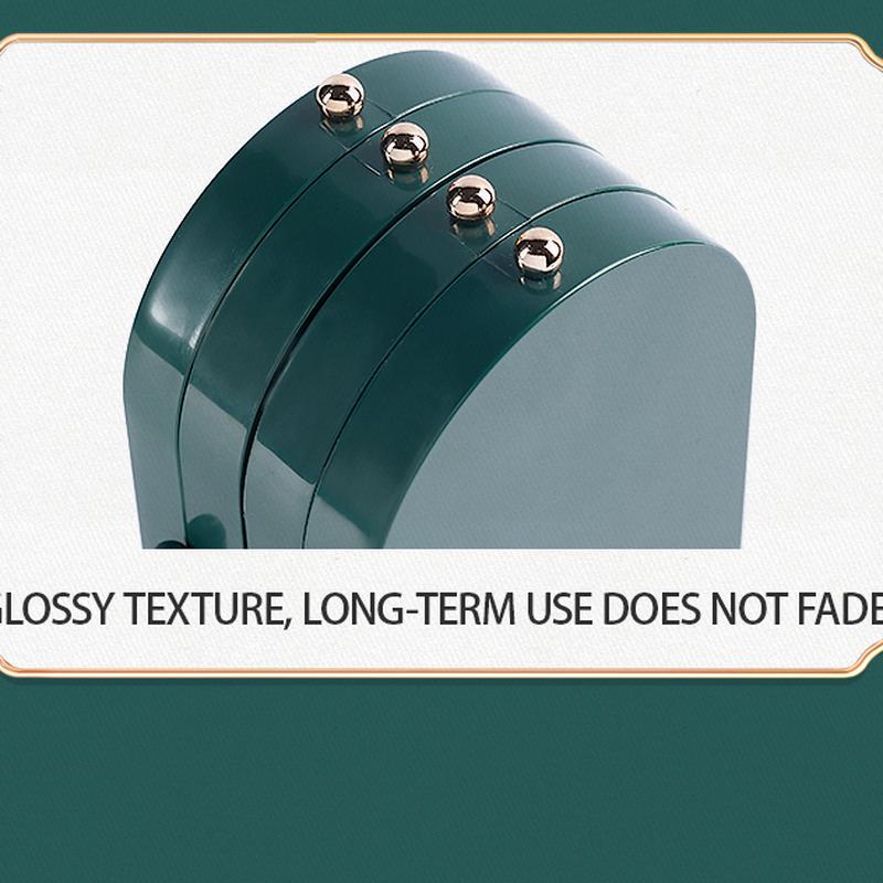 New Foldable Jewelry Storage Box Household Earrings Necklace Display Stand Luxury Retro Screen Organizer Case