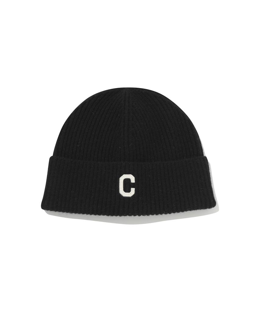 COVERNAT C-Logo Felt Applique Beanie Black