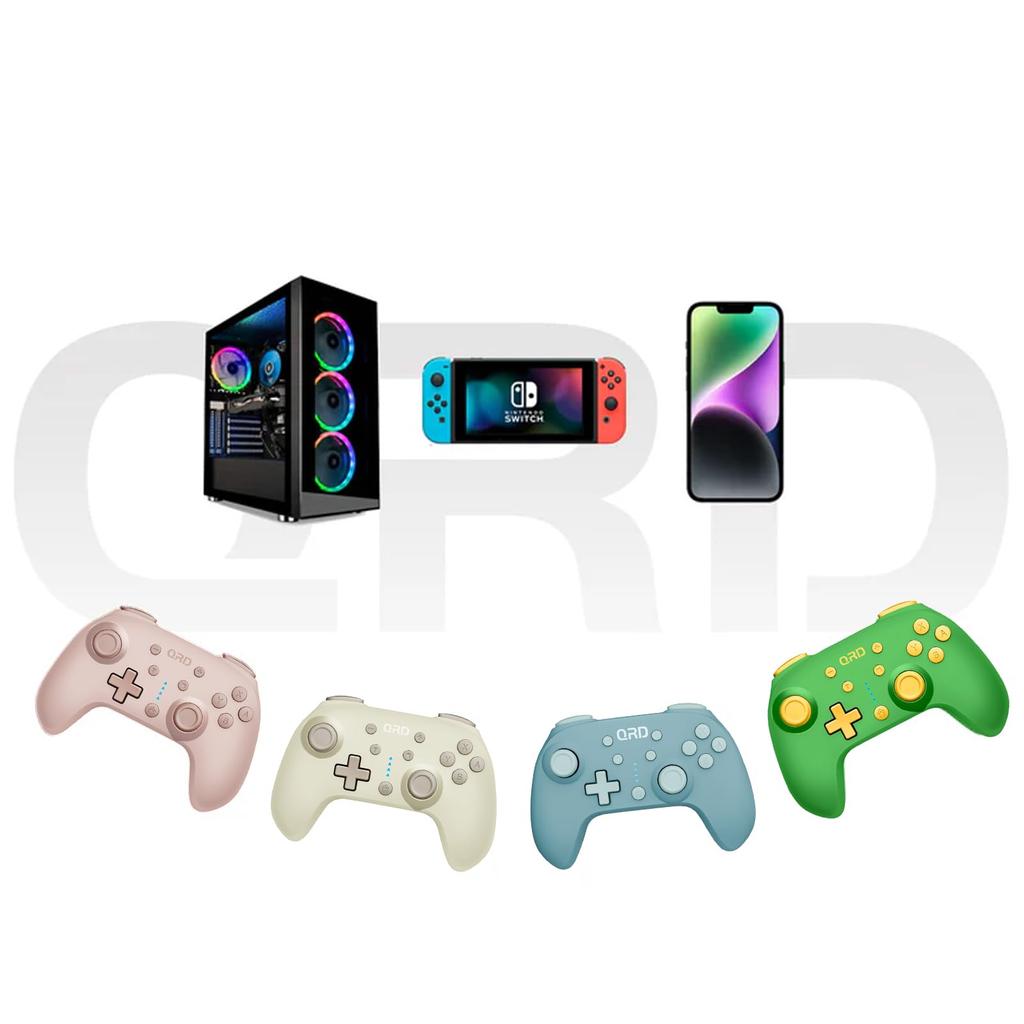 QRD Junior E5 Cute Mini Compatible with Pink Gamepad, Pocket-Sized Controller, Switch/PC/Android/IOS,