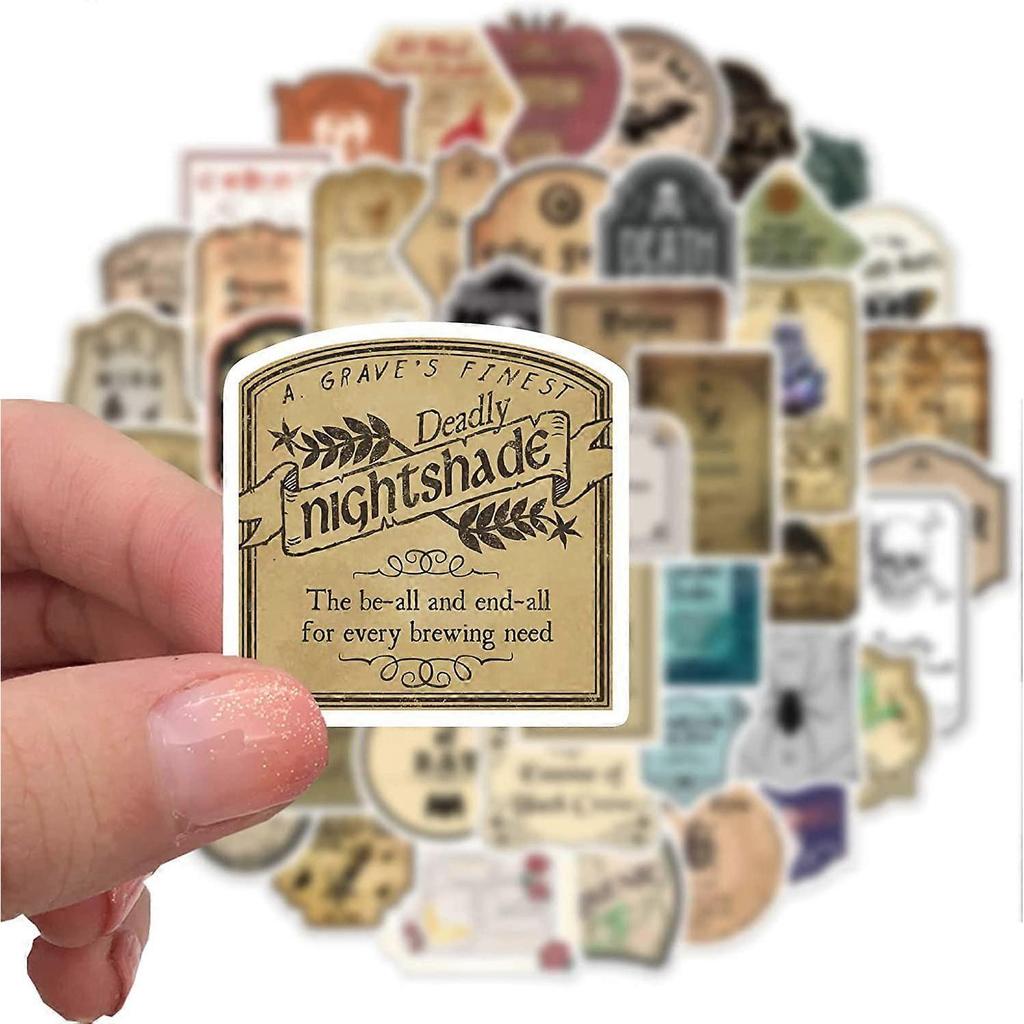 50PCS Magic bottle Stickers for Laptop and computer, HD Vintage Poster Canvas Decorative Arts Stickers Waterproof Vinyl stickers for Water Bottle Skat
