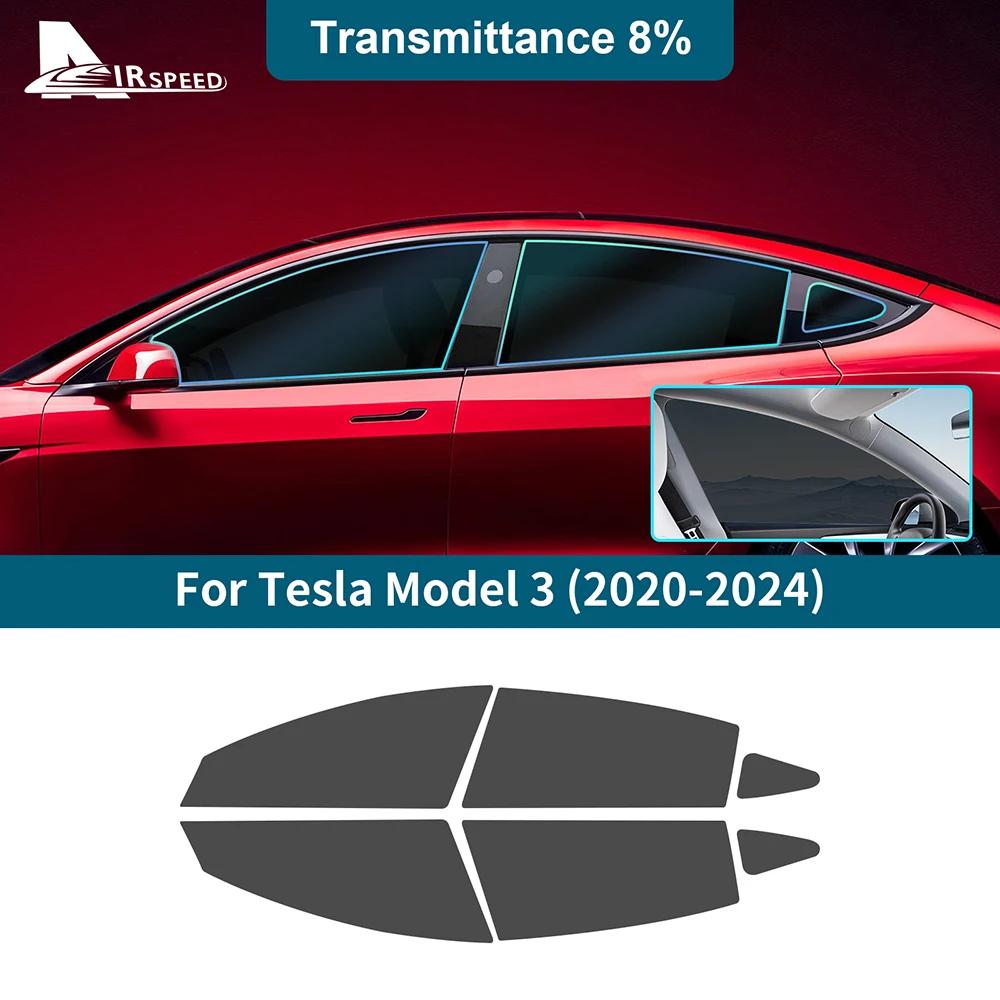Для Tesla Model 3 Model3 Автомобильная боковая оконная солнечная пленка 2018 2024 Аксессуары УФ-защита Летнее тонирование For Model3 2018 2019