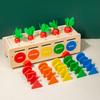 Children Wooden Geometry Pairing Classification Intellectual Box Storage Color Building Block Math Cognitive Educational Toys