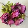 Mimaya 13head Peony Faux Flower Bouquet Wedding Decor For Home And Photography