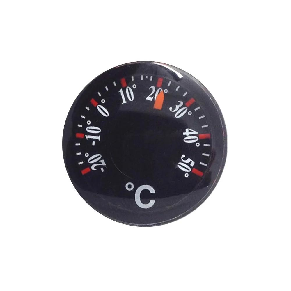 Portable Mini Circular Thermometer Plastic Scale Measurement Dial Thermometer 20mm Waterproof High Accuracy Thermometer Office чёрный