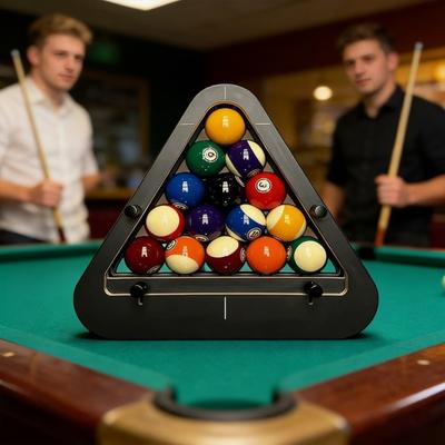 1/2 Adet Bilardo Üçgeni Profesyonel Üçgen Eşkenar Dörtgen Pool Masası Top Tutucu Evrensel 8/9 Top Konumlandırma Rafı Bilardo Aksesuarları