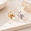 18K Gold-Plated Titanium Coral Open Ring – Fade-Resistant & Irregular Design