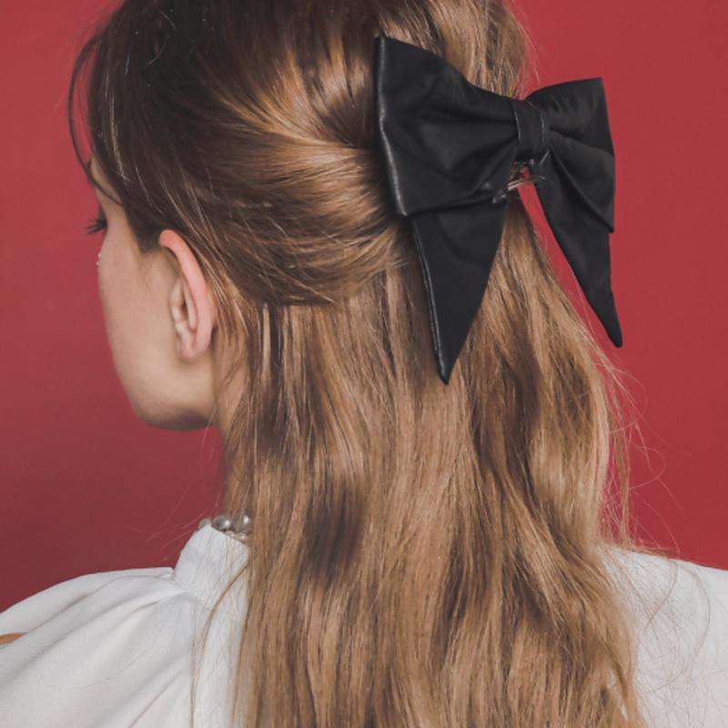 

J.Lauren Leather Ribbon Big Auto Pin H0905 single type