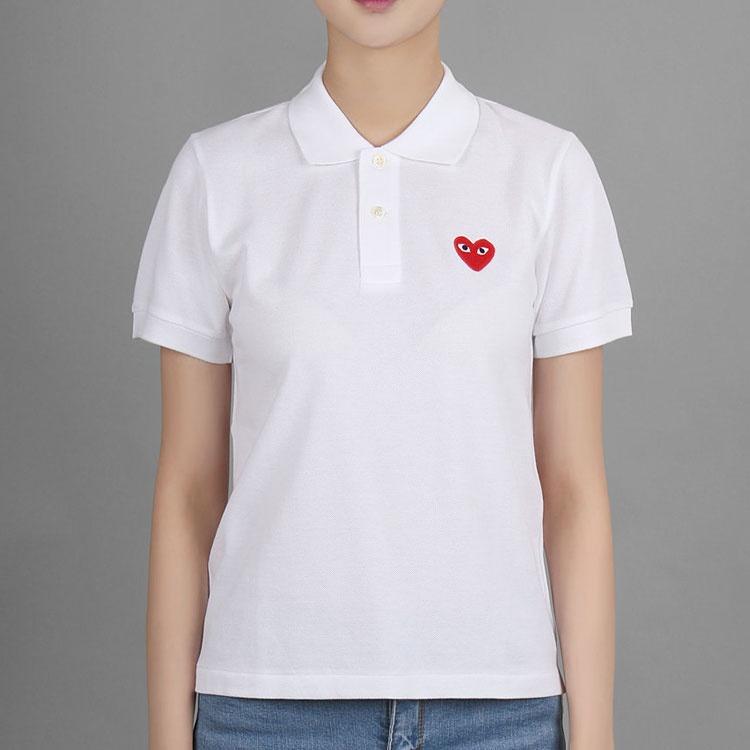 Comme des Garçons PLAY (WMNS) COMME Des GARCONS PLAY Polo Red Emblem 'White' Women's AZ-T005-051-5