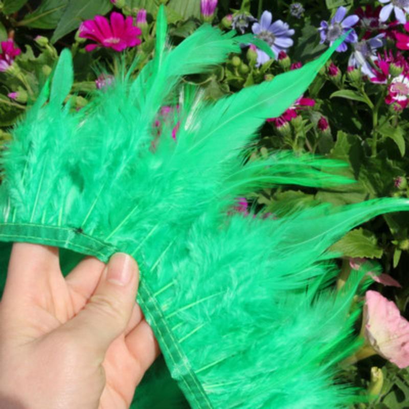 Diy White Feather White Tip Cloth Strip Jewelry Handicraft Decoration Wedding Dress Skirt Clothing Accessories