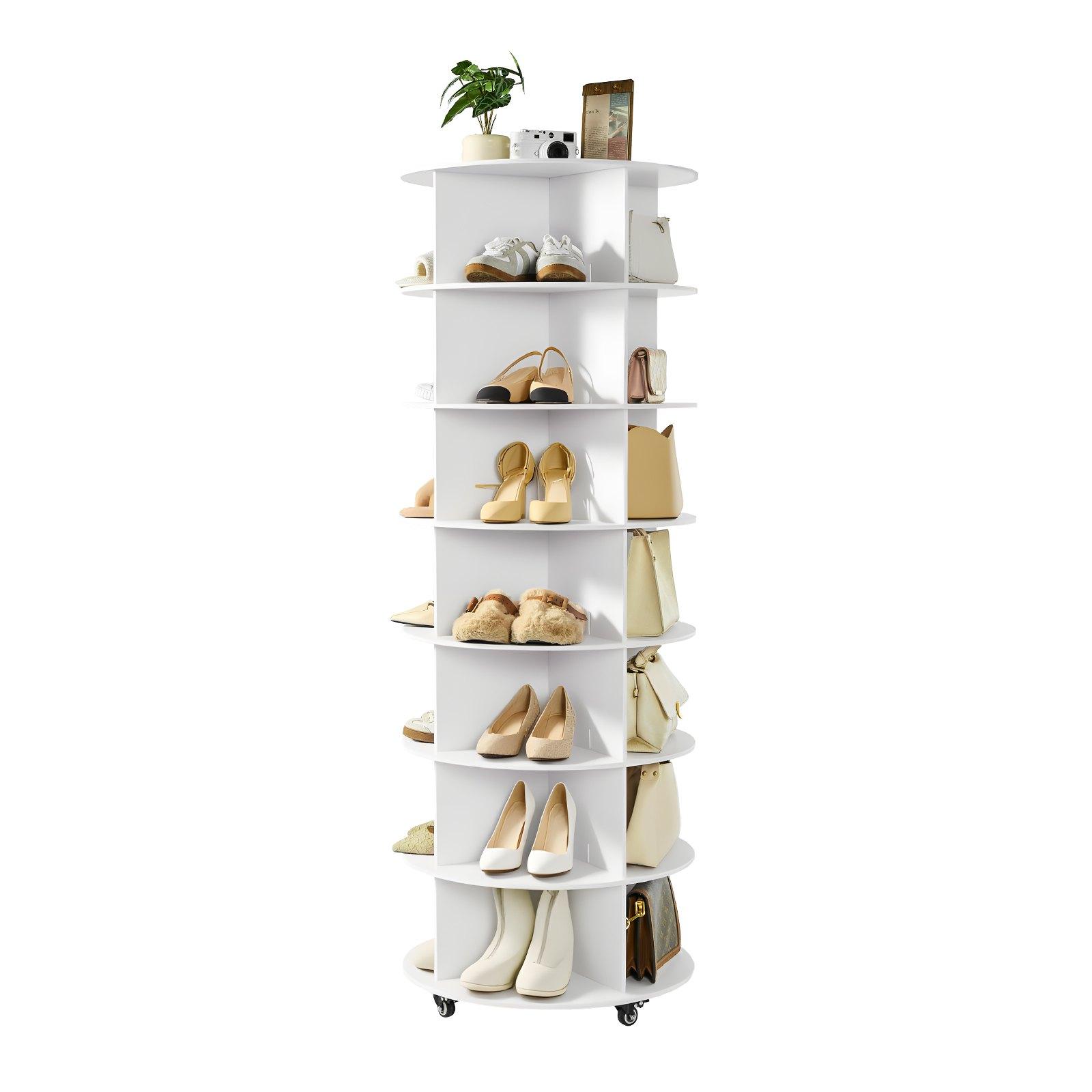 VEVOR 7 Tiers Rotating Shoe Rack