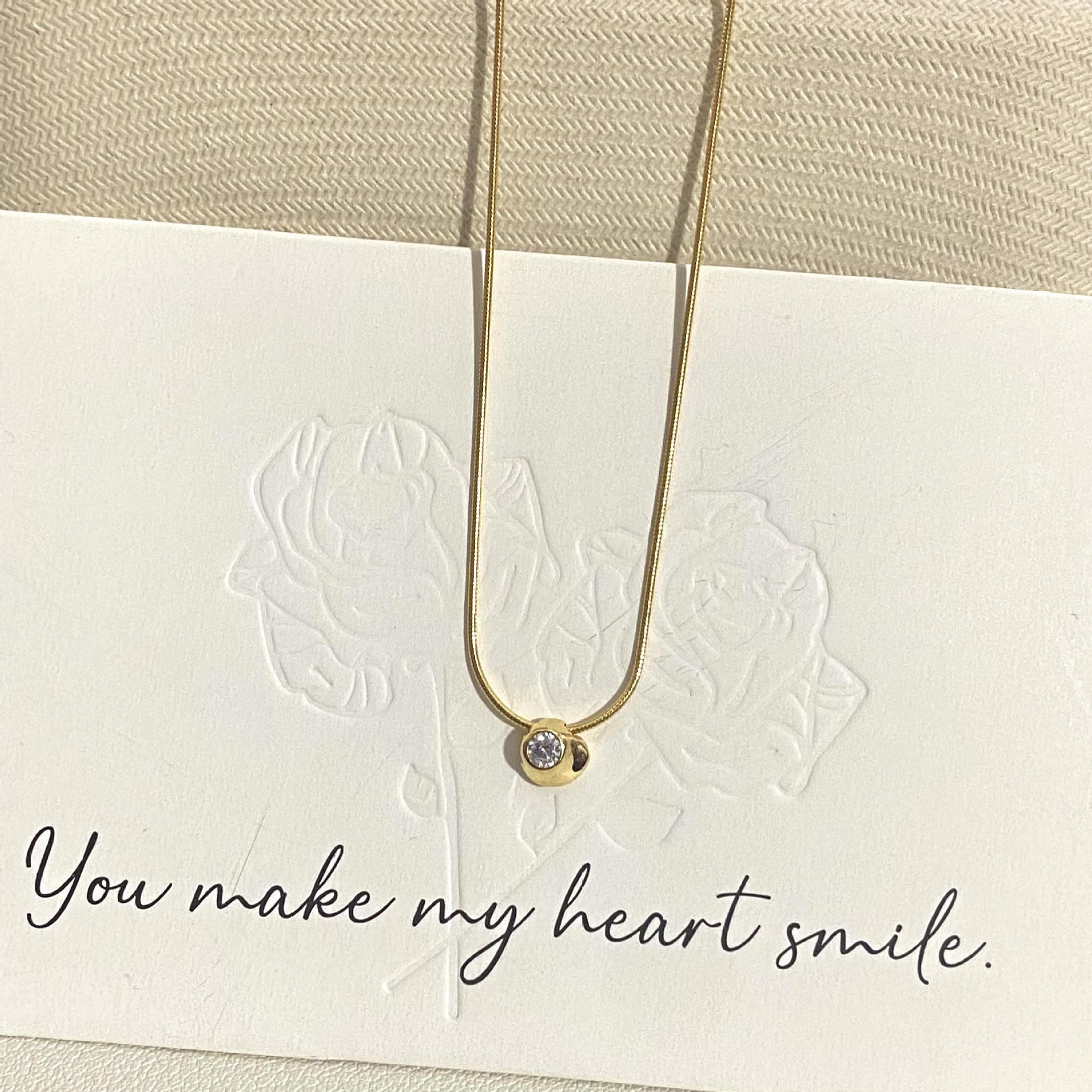 

Класичне Мінімалістичне Намисто з Бусинами: Срібло S925, Позолочений 18K Золотом Кулон із Цирконієм, Ланцюжок типу кістка змії для жінок 925 Silver