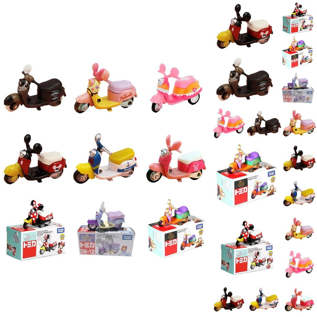 Diecast Toys Tomica Small Alloy Motorcycle Model Minnie Gift Anime
