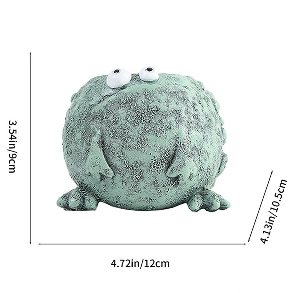 Funny Frog Planter Resin Cartoon Frog Flower Container Cute Frog Succulent Pot Small Frog Planter Ornament for Home Courtyard