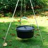 Cooking Tripod Foldable Campfire Tripod with Chain and Carrying Bag Aluminum Alloy for Outdoor