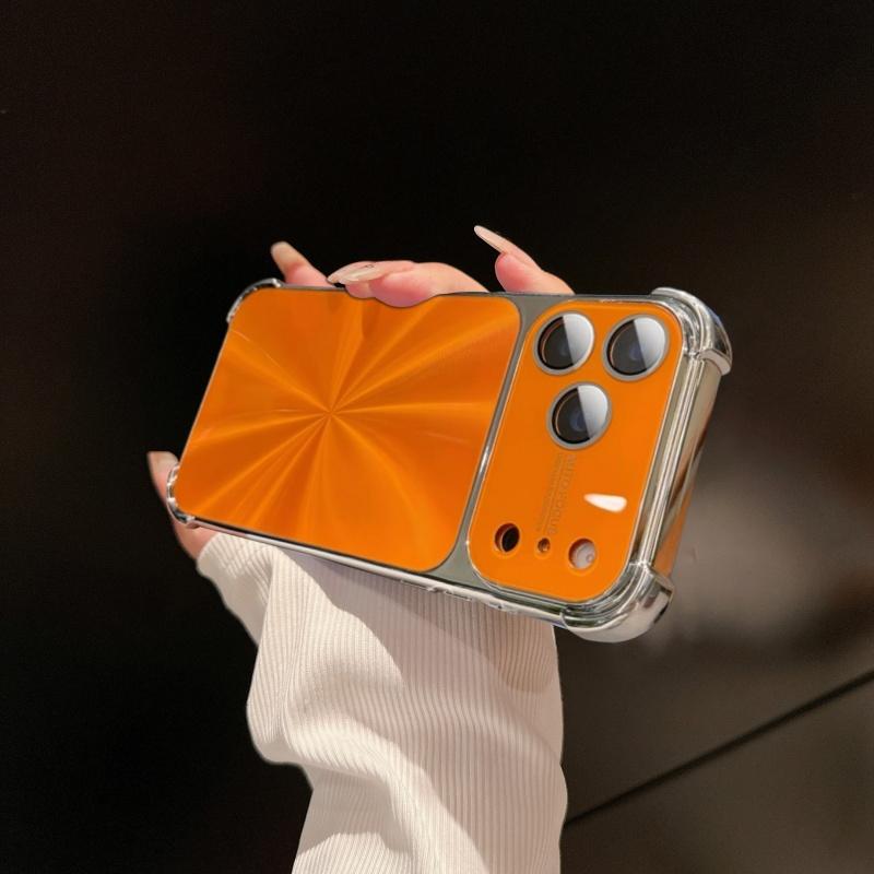 Shockproof Armor Laser Plating Case for iPhone 17 Air 16 15 14 13 Pro Max Plus CD Texture Bumper Camera Glass Soft Cover