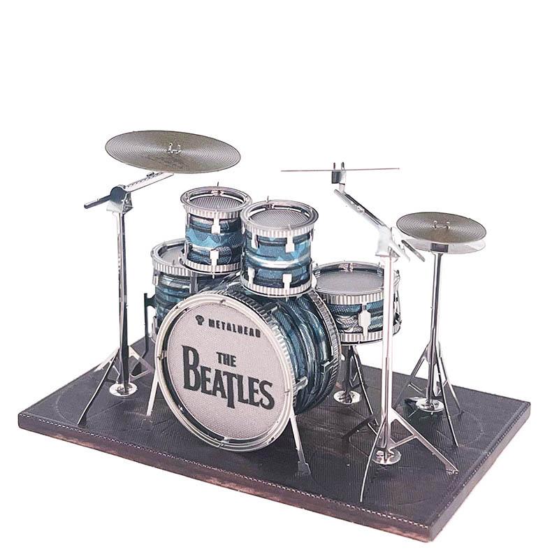 All-Metal Stainless Steel DIY 3D Drum Kit Model - Glue-Free Puzzle Toy