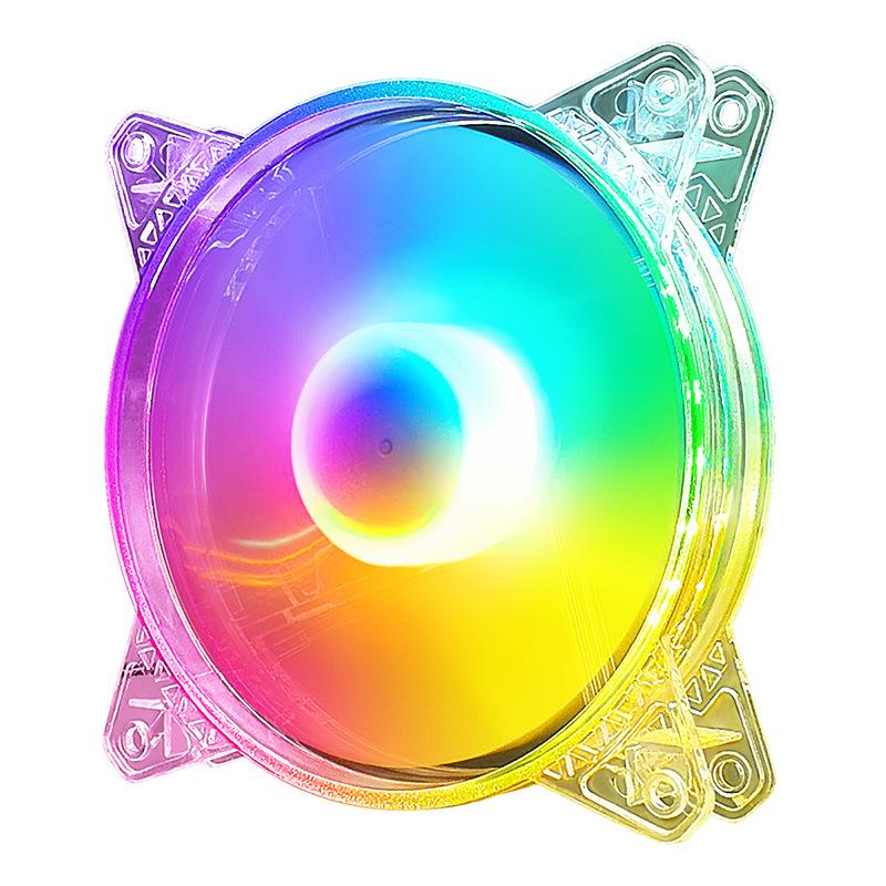 120mm PC Case Fan Cooler Adjustable De-vibration Rubber Led Computer Cooling Fan 12V Mute Ventilador PC Computer Cool Fan