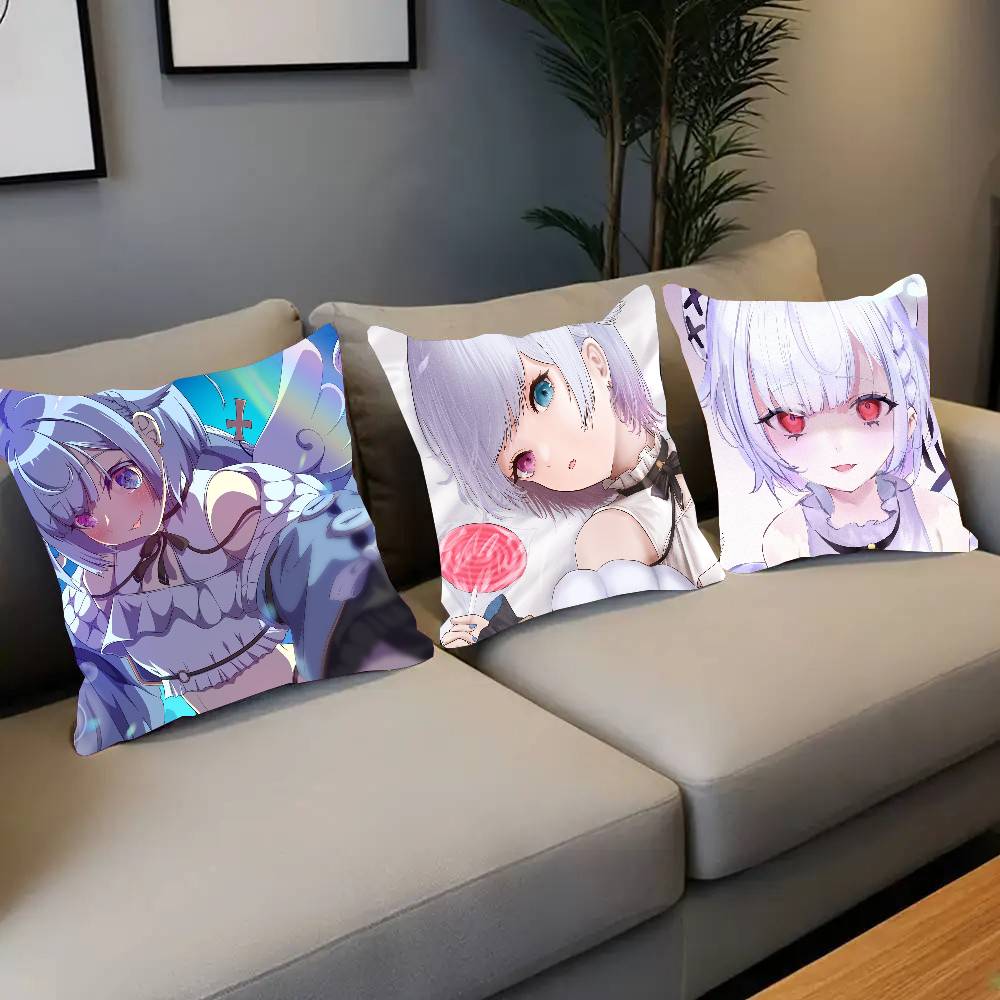 Amemiya Nazuna Anime V-VShojo Pillow Case Fashion Square Pillowcase Bedroom Sofa Room Ins Decoration Leisure