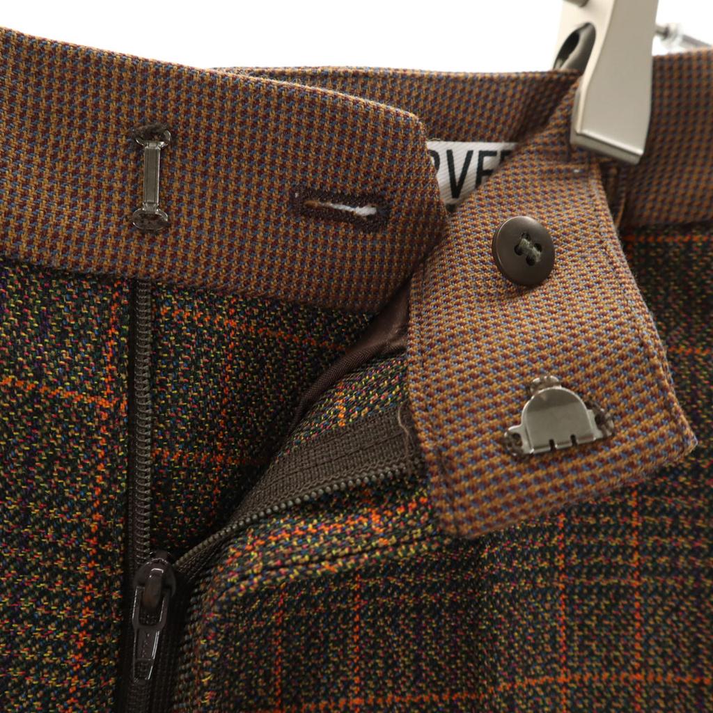 PERVERZE Check Pattern Long pants S Brown Women Used