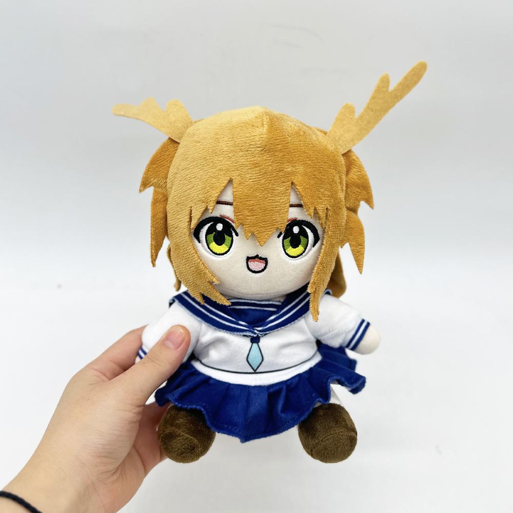 Deer Friend Nokotan Fun Cartoon Image Doll, Cute Smiling Plush Toy with Deer Antlers, Halloween Gift