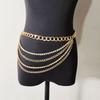 Fashion Metal Rhinestone Claw Chain Multi-layer Tassel Body Chain Versatile Geometric Chain Waist Chain