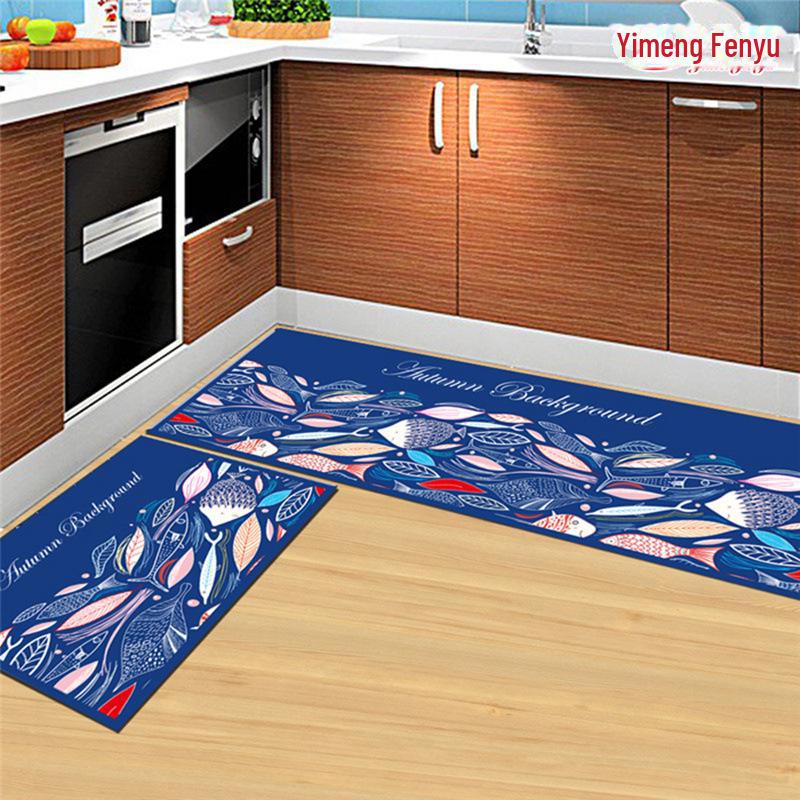 Absorbent Non-Slip Kitchen Floor Mats - Washable, Dirt-Resistant Door Mats for Home Entrances