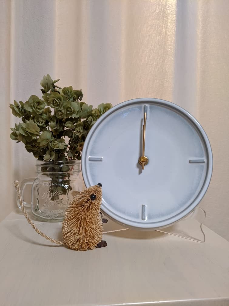 Keramik GLASIERTUHR hergestellt in Uhr, wandmontiert, stilvoll, einfach, Z-01 (milchige Glasur), SUGY, Japan, 160mm (milchige Glasur)