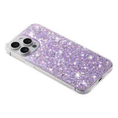 For iPhone 15 Pro Anti-Scratch TPU Phone Case Epoxy Glittery Powder Phone Cover