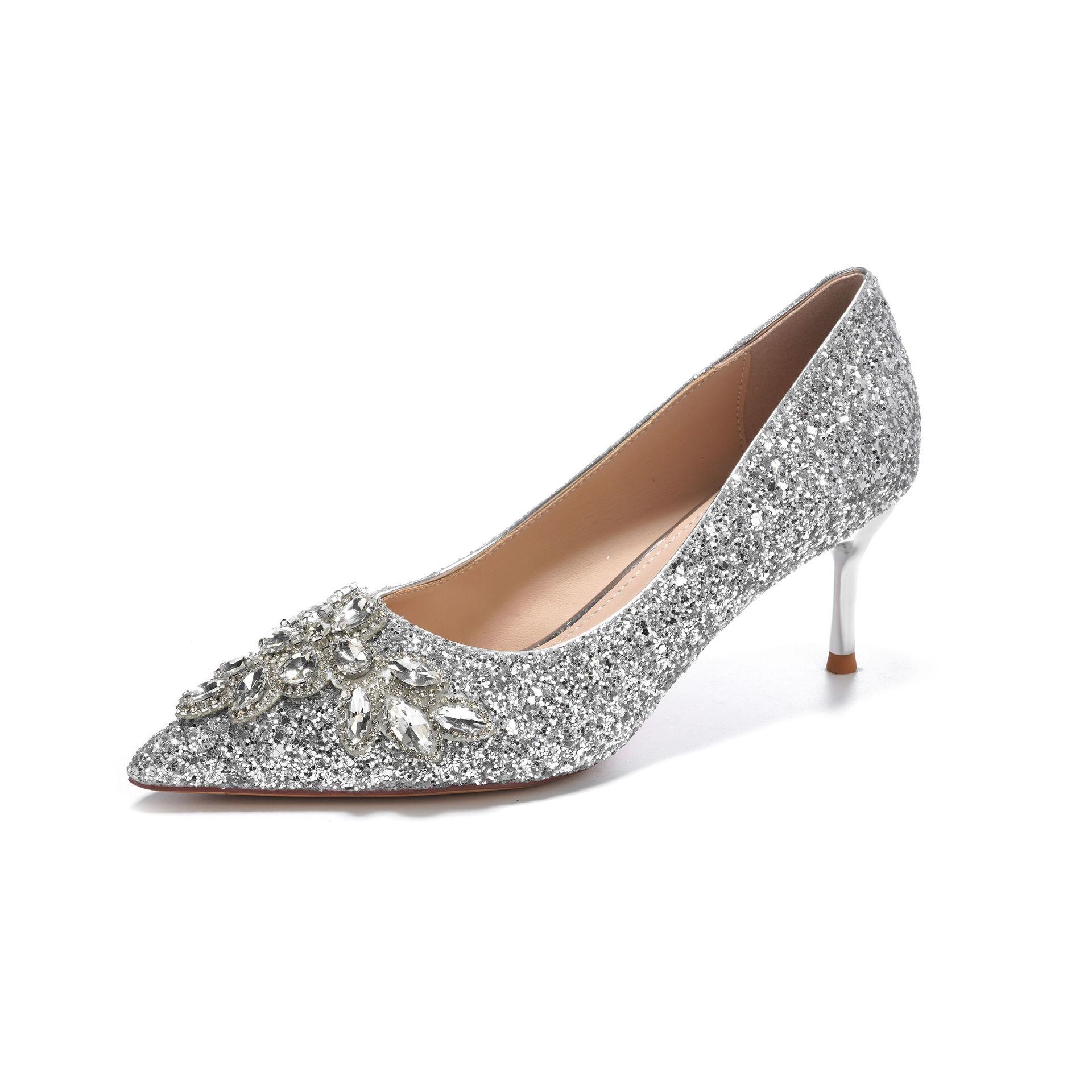 

Осенние женские туфли-лодочки, роскошные туфли-лодочки со стразами и небольшим носком, женские туфли-шпильки на высоком каблуке, свадебные туфли 40