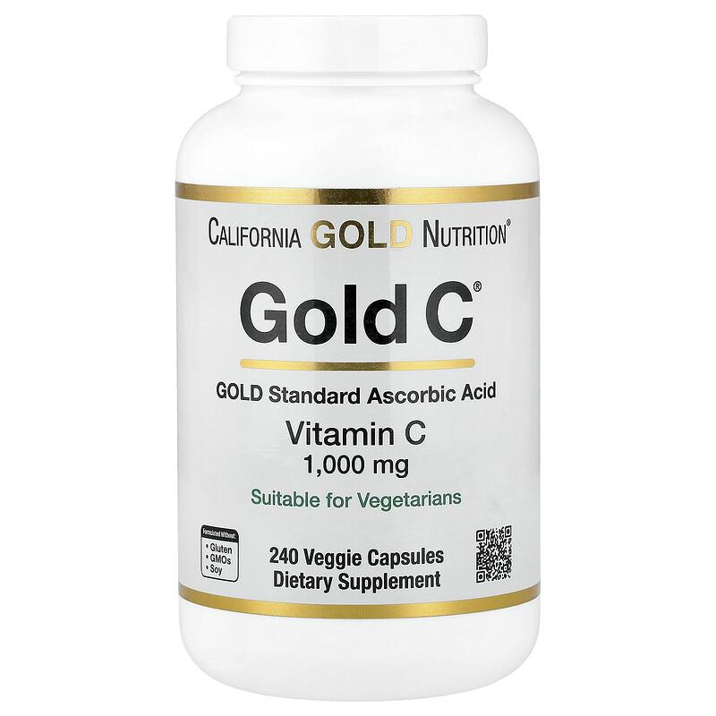 Gold C®, USP-Qualität Vitamin C, 1.000 mg, 240 Gemüsekapseln