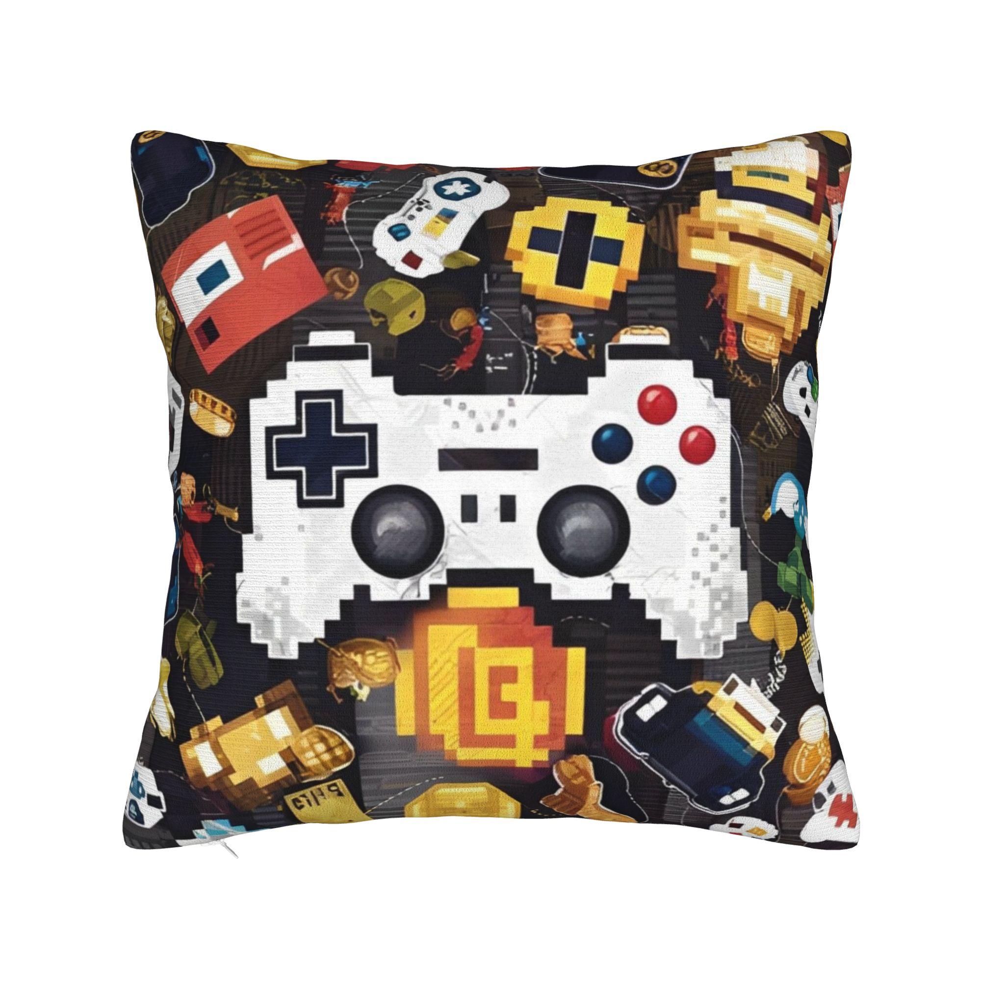 

Hot Colorful Game Gamepad Pillow Case Soft Pillow Cover For Chair Sofa Home Decor Novelty Pillowcases 30cmx30cm