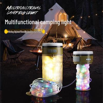 10m LED Camping String Lights, USB Rechargeable, Indoor/Outdoor, Colorful Tent Decor