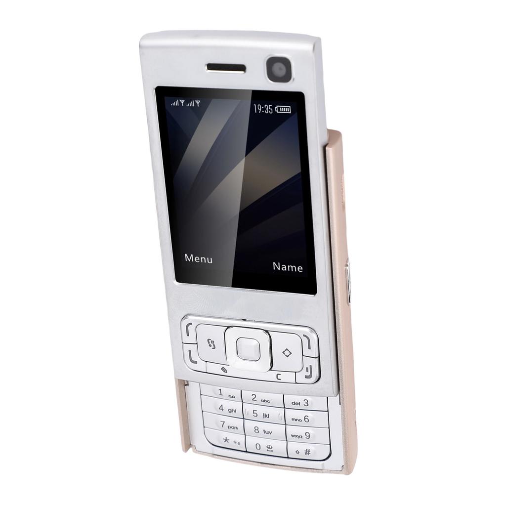 Ulåst skyvemobiltelefon 2G GSM 2,0 tommers skjerm 1000mAh batteri høyttaler dobbel SIM-kort mobiltelefon MP3 MP4-spiller