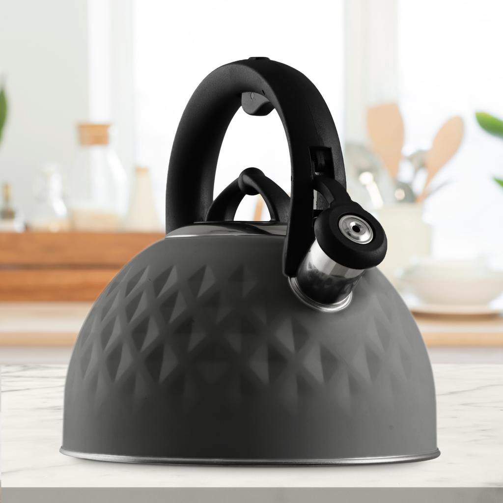 KADAX Czajnik Stalowy 2,5L indukcja Gaz Gwizdek Z Uchwytem Tradycyjny