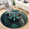 1pc Owl Fantasy Office Round Area Rug, Under Office Chairs Bedroom Living Room Home Decor, Room Deco, Available In Various Sizes