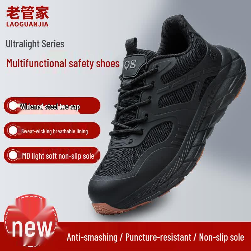 Laoguanjia Men s Breathable Steel Toe Safety Work Shoes 44