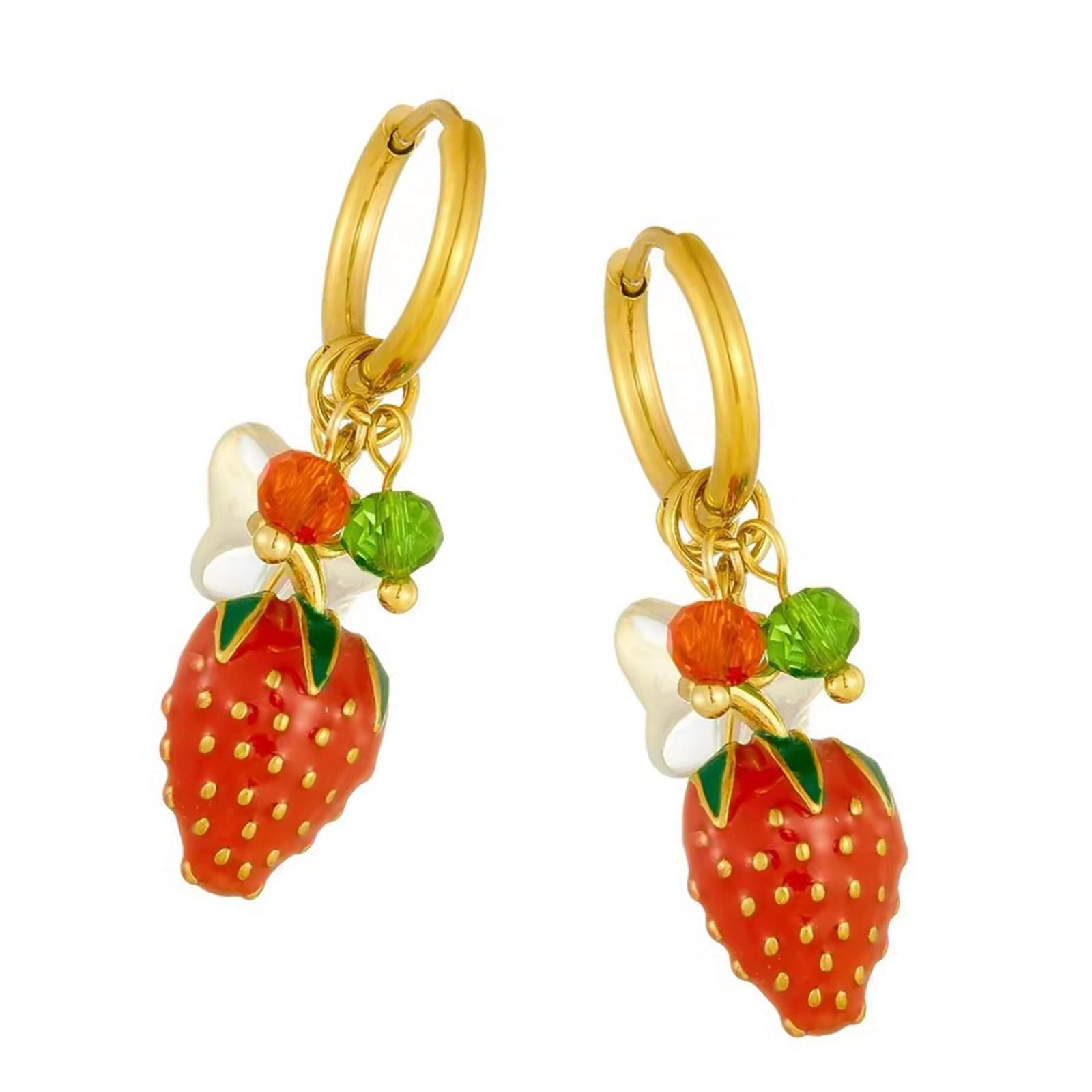 

Серьги-капли Серьги-клубнички Серьги-пряжки Женские серьги-подвески Женские модные серьги Идеально подходят для повседневной носки