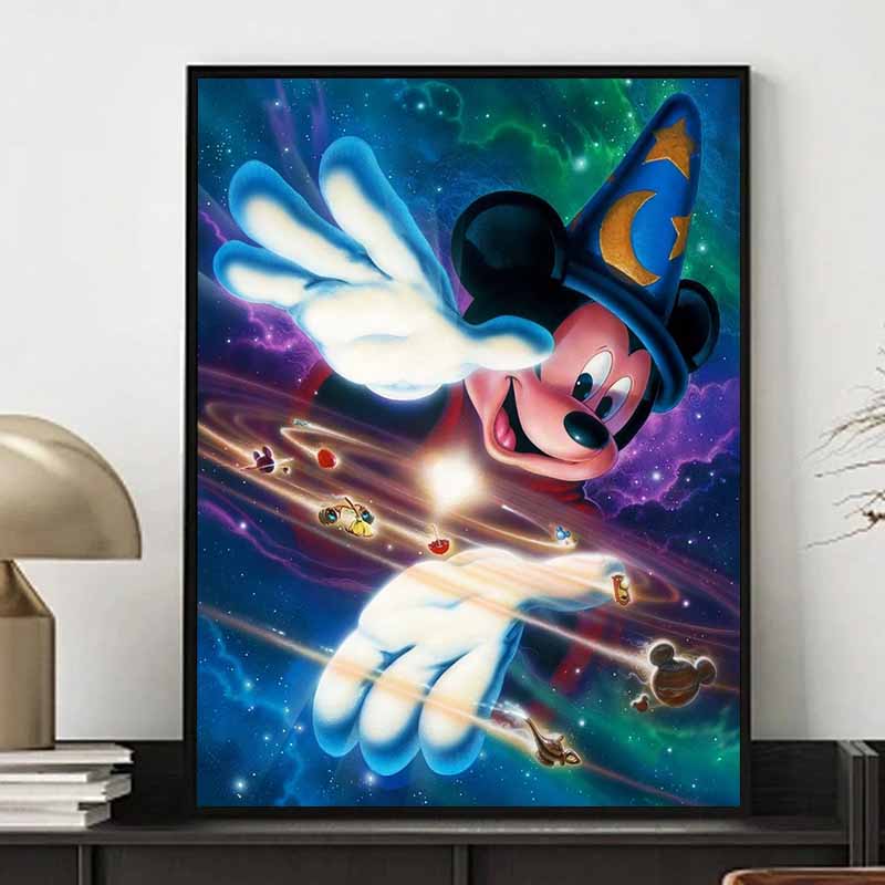 Disney Diamant Painting Disney Fantasia Mickey Maus Universum Thema Illustration Mosaik Handwerk Hobby DIY Geschenk Heimdekoration Stickerei