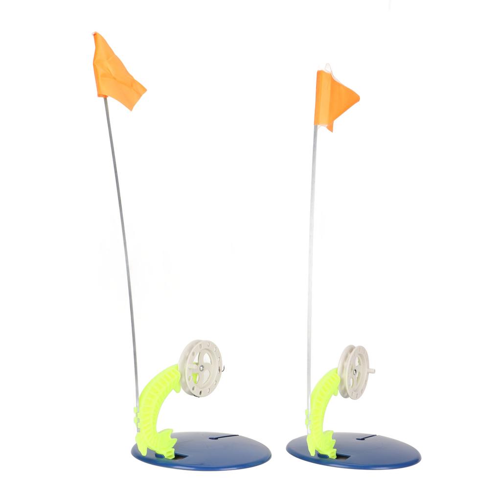 6 Set Ice Fishing Flag Portable Fishing Flag Outdoor Winter Fishing Supplies with Hooks Lines