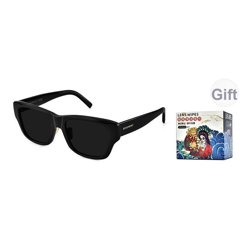 Givenchy Cool Personality Classic Large Frame UV Protection Square Sunglasses Unisex sunglasses GV40131F Without Gift Box,01A-Black