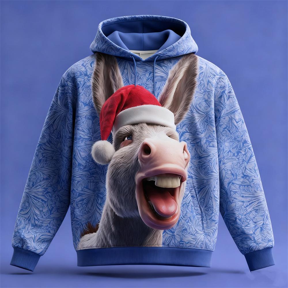 

Fashion Men and Women s Funny Christmas Graphic Hoodies 3D Printed Animal Pattern Hooded Sweatshirts Casual Kids Hoodies 100