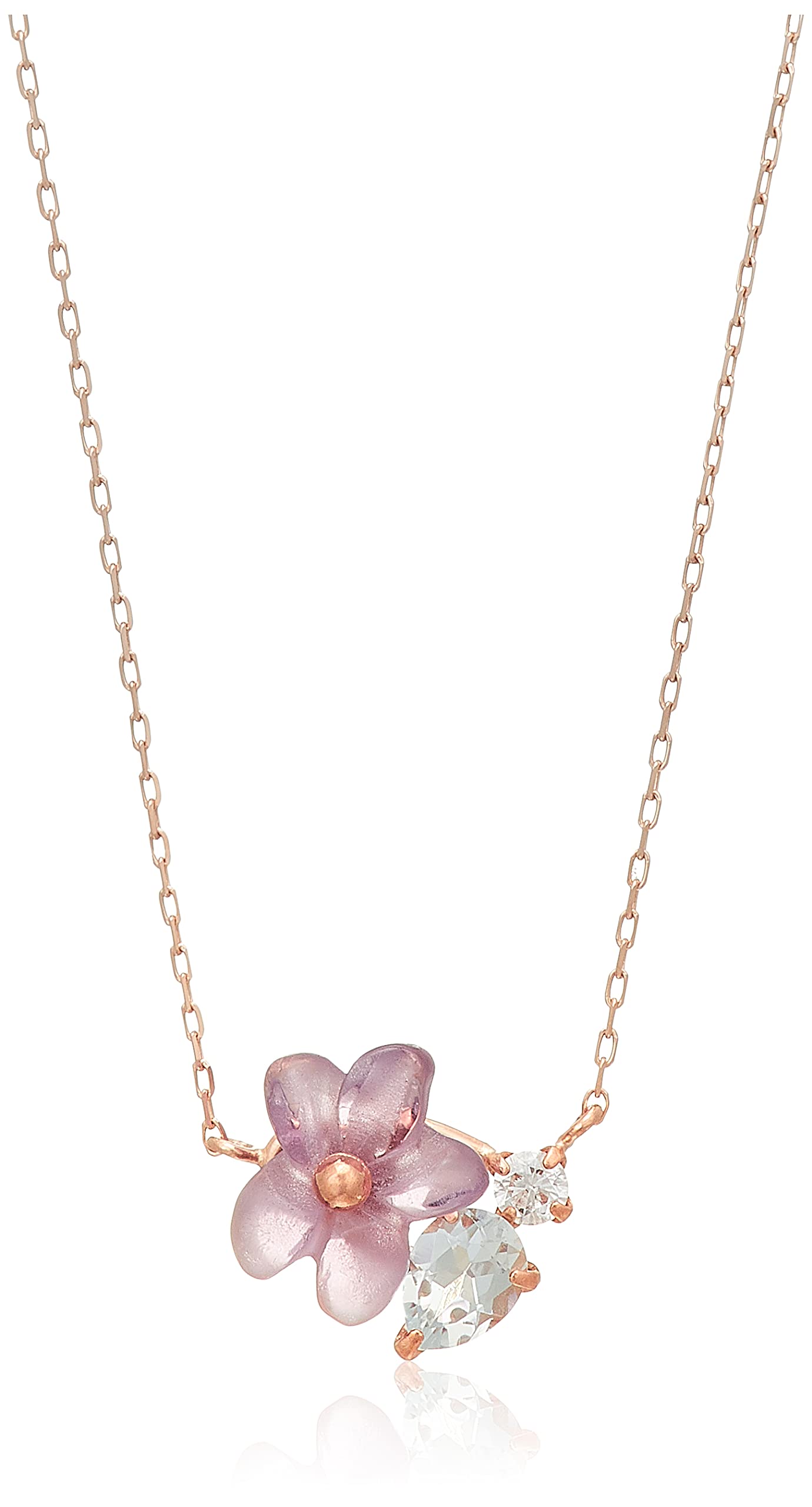

Official Necklace K10 Pink Gold March Birth Flower Violet [Bloom] Women s 0351-0985-0041-0000