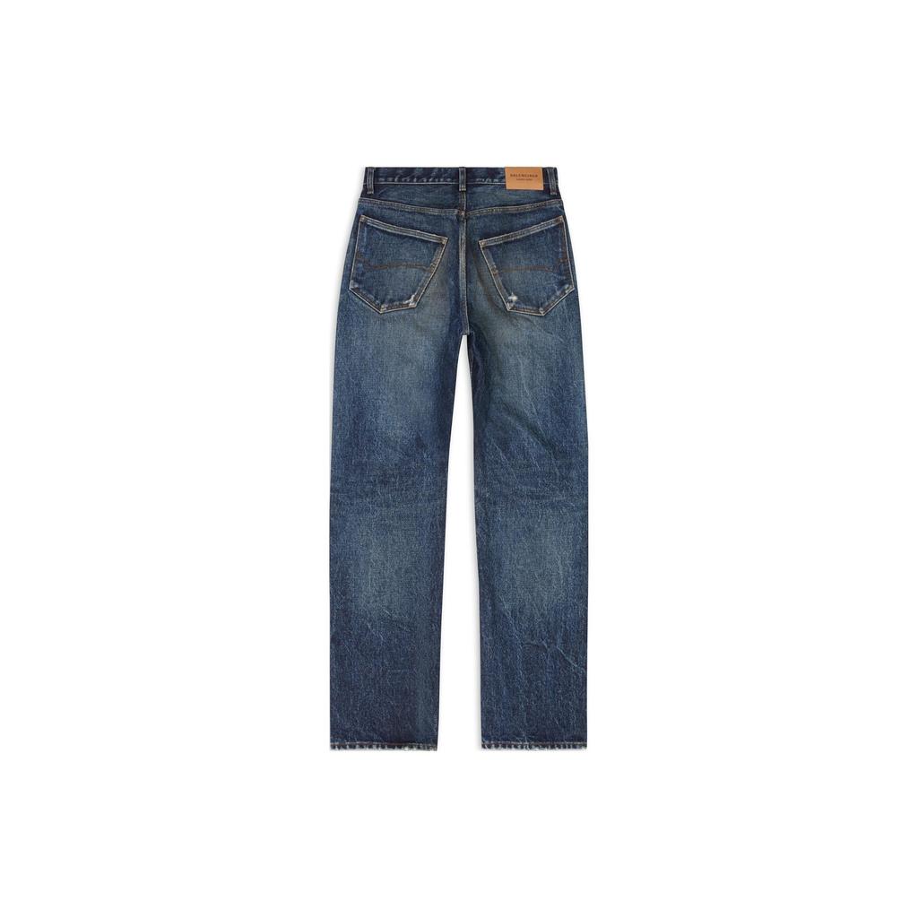 Balenciaga Men's Relaxed Selvedge Heavy Denim Large Fit Jeans 724715TNW514021